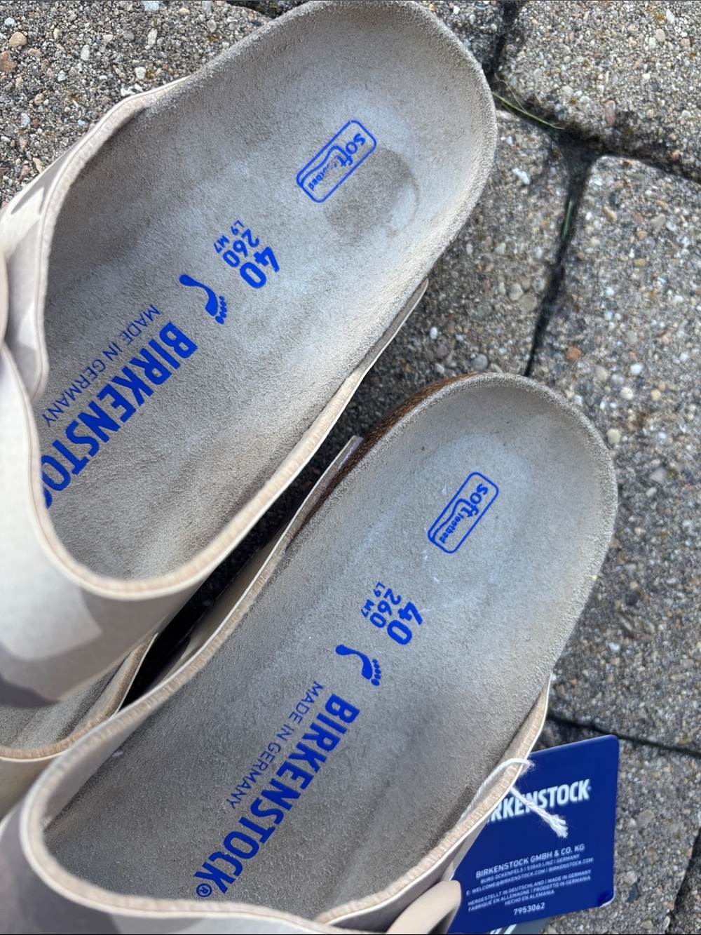 Birkenstock Neutral Camo Two-Strap Sandals - Adjustable Buckle Comfort - Picture 5 of 5